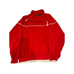 Vintage Steeplechase Red Snap Neck Pullover Jacket XL 90s Preppy Ski Style